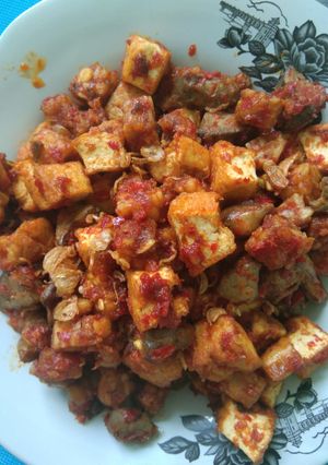 Foto resep Sambal Ati Ampela Campur Tahu Tempe