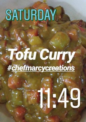 A picture of Chef Marcy's Tofu Curry.