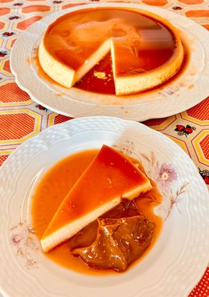 Una foto de Flan de queso mascarpone ¡Bien cremoso!