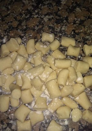 Una foto de Ñoquis de papa improvisados!