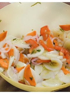 A picture of Tomato, Carrot and Cucumber Salad.