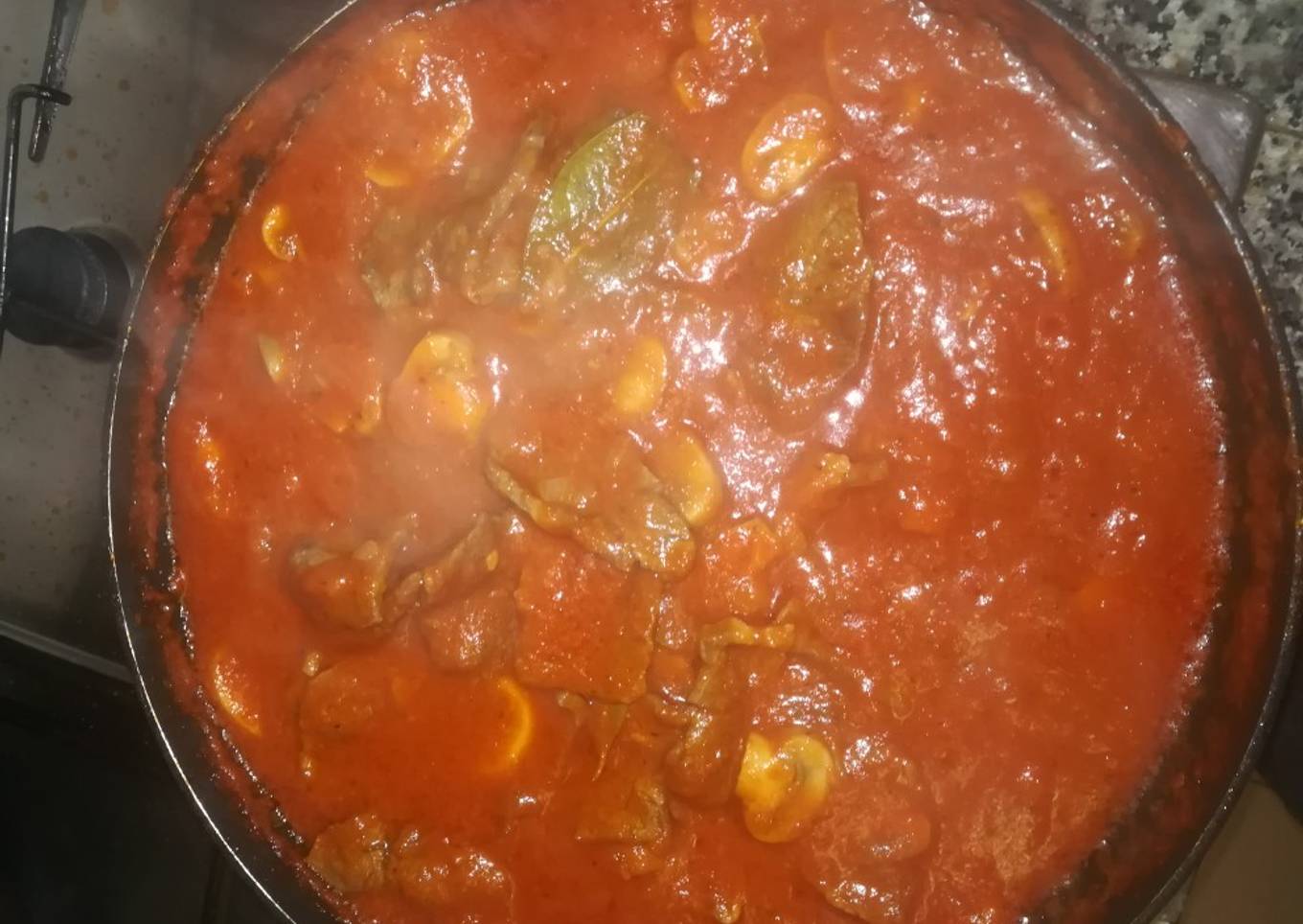 Fricandó con champiñones