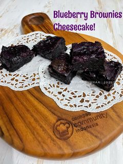 Foto resep Blueberry Brownies Cheesecake!