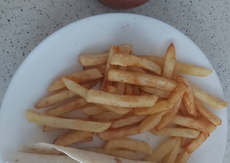 Burrito y patatas picantes😈