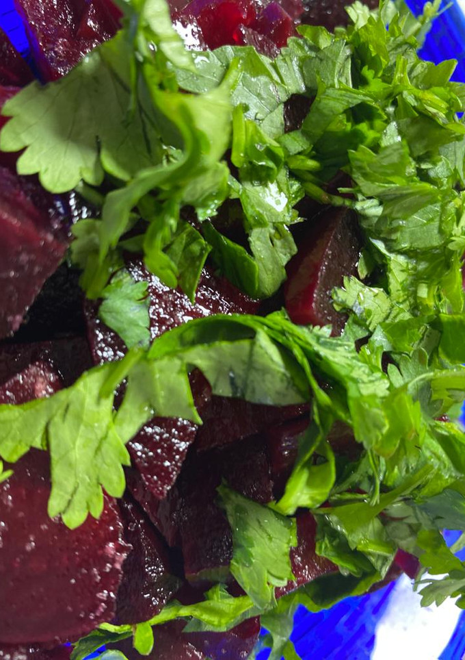 Una foto de Betarragas con verduras