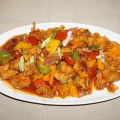 A picture of Manchurian chicken.