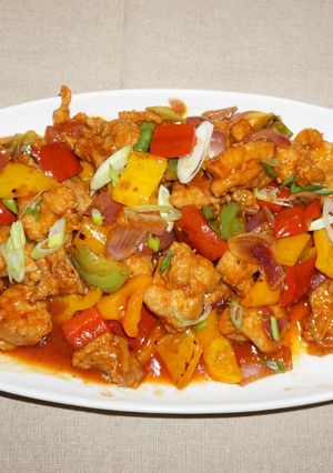 A picture of Manchurian chicken.