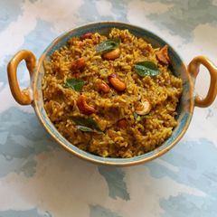 A picture of Pudina (mint) Rice (tiffin recipe).