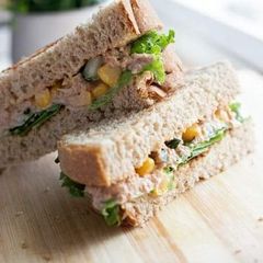 A picture of Simple Coleslaw Sandwish.