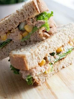 A picture of Simple Coleslaw Sandwish.