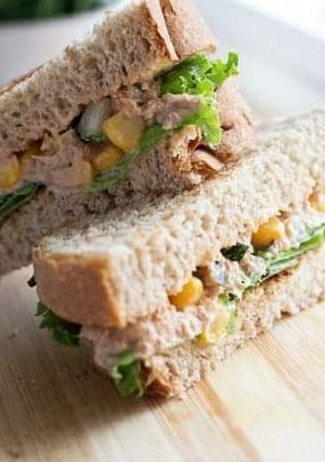 A picture of Simple Coleslaw Sandwish.