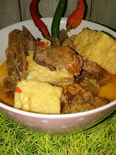 Foto resep Mangut ikan pari asap with tahu susu