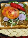 Pav bhaji open sandwich