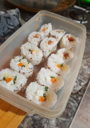 Una foto de Mi receta de Sushi económico y vegetariano