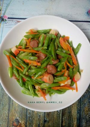 Foto resep Tumis buncis Sosis Dan crab stick