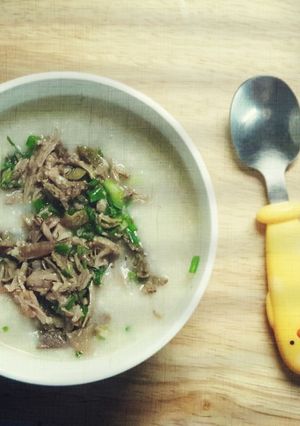 Hình của món Cháo bồ câu hạt sen.