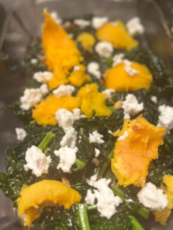 Easy Ways Prepare|Recipe} Kale, roasted pumpkin and goat cheese salad Anti-Fail