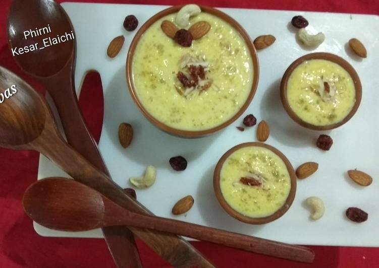 Phirni with Kesar Elaichi