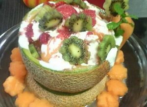 Una foto de Postre frutas frescas