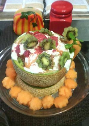 Una foto de Postre frutas frescas