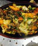 Mề gà xào rau củ