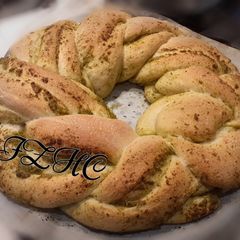 A picture of 🍞Braided Pesto Bread 🍞.