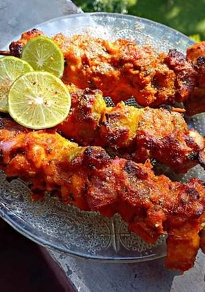 A picture of Chicken Tikka Kebab.