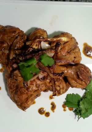 A picture of Dahi Masala Chicken in Karahi.