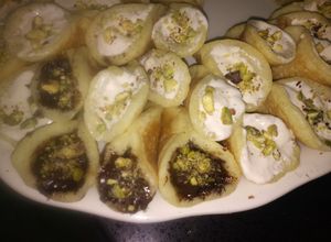 صورة لوصفة قطايف بالقشطه والنوتيلا