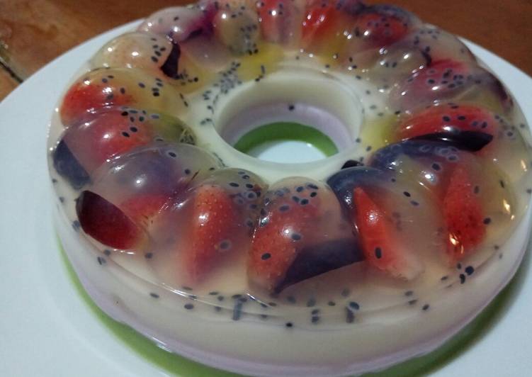 Bumbu Fruits Taro Pandan Puding | Bahan Membuat Fruits Taro Pandan Puding Yang Enak Dan Lezat