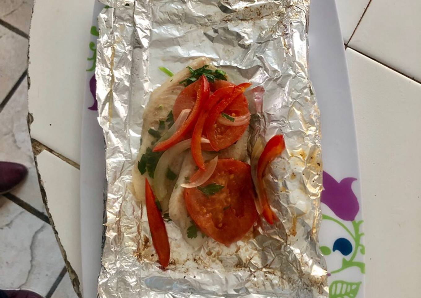 Pescado empapelado