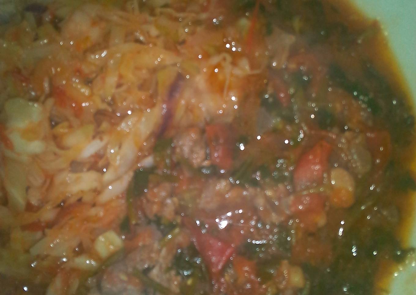 Beef stew and cabbage