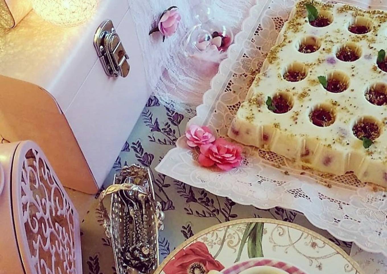 Semifreddo au citron, framboises et noix de macadamia❤🍋❤🍋