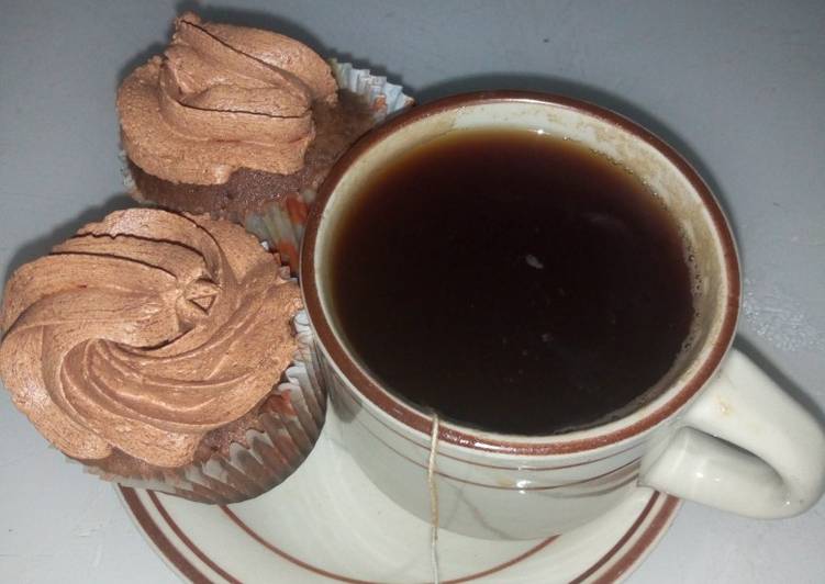 Recipe of Speedy Chocolate cupcakes with black tea