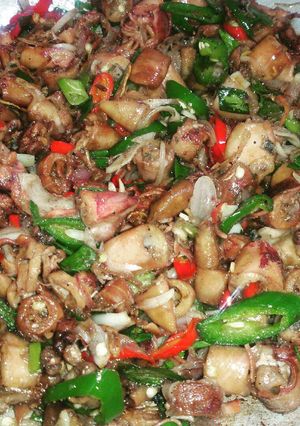 Foto resep Oseng cumi asin cabai hijau