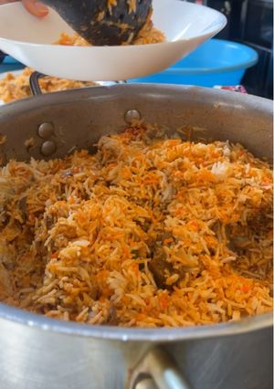 A picture of Lamb Biryani.