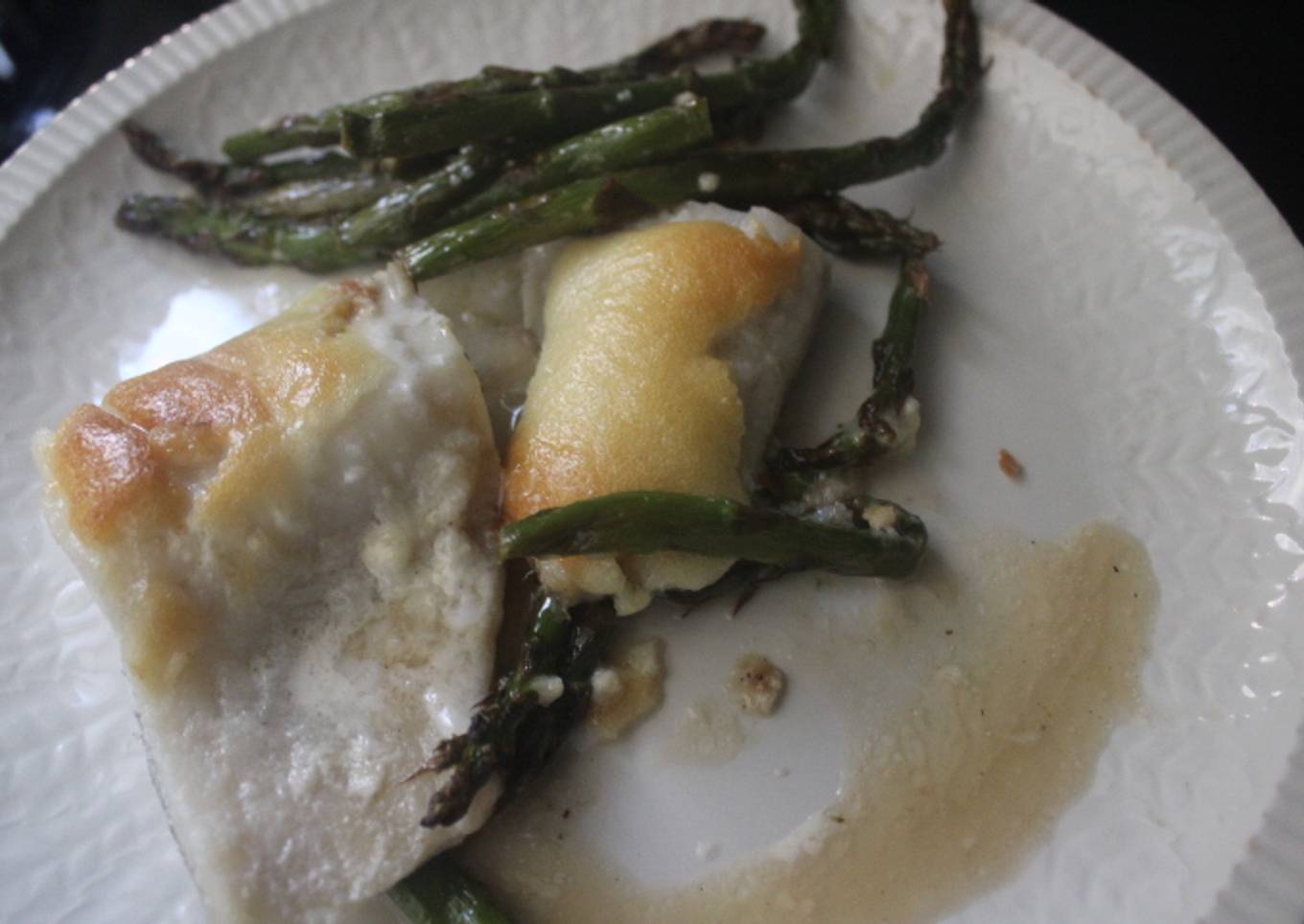 Bacalao con espárragos en freidora de aire