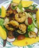 Ensalada con camarones
