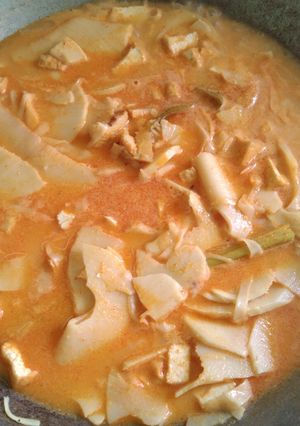 Foto resep Rebung masak santan tahu