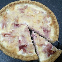 A picture of Cheese and Ham Quiche.