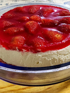 Una foto de Cheesecake de frutilla