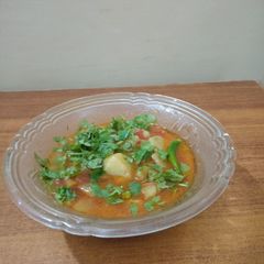 A picture of Aloo tomato bhaji.