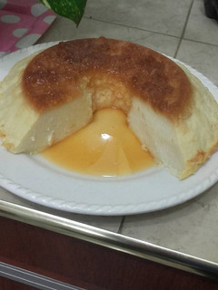 Una foto de Budin de pan exquisito