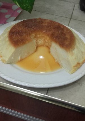 Una foto de Budin de pan exquisito