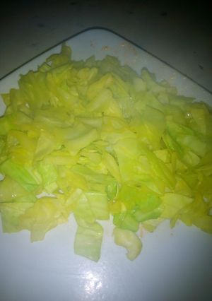A picture of Steamed cabbage #AuthorMarathon.