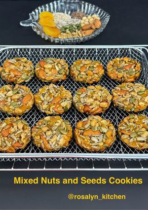 A picture of Rich in Vitamin - Mixed Nuts and Seeds Cookies.