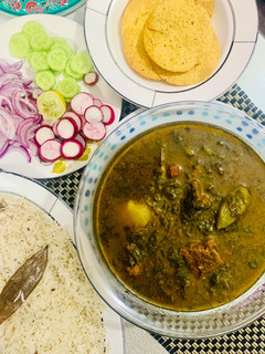 A picture of Palak gosht.