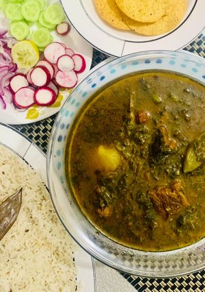 A picture of Palak gosht.