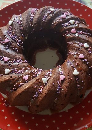 Une photo de Bundt cake au chocolat