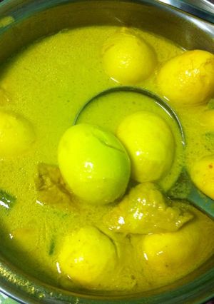 Foto resep Telur Tahu Bumbu Kuning